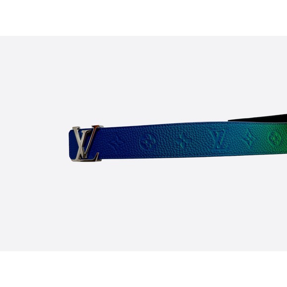 Louis Vuitton Blue & Green Illusion Monogram Belt - Picture 3 of 5
